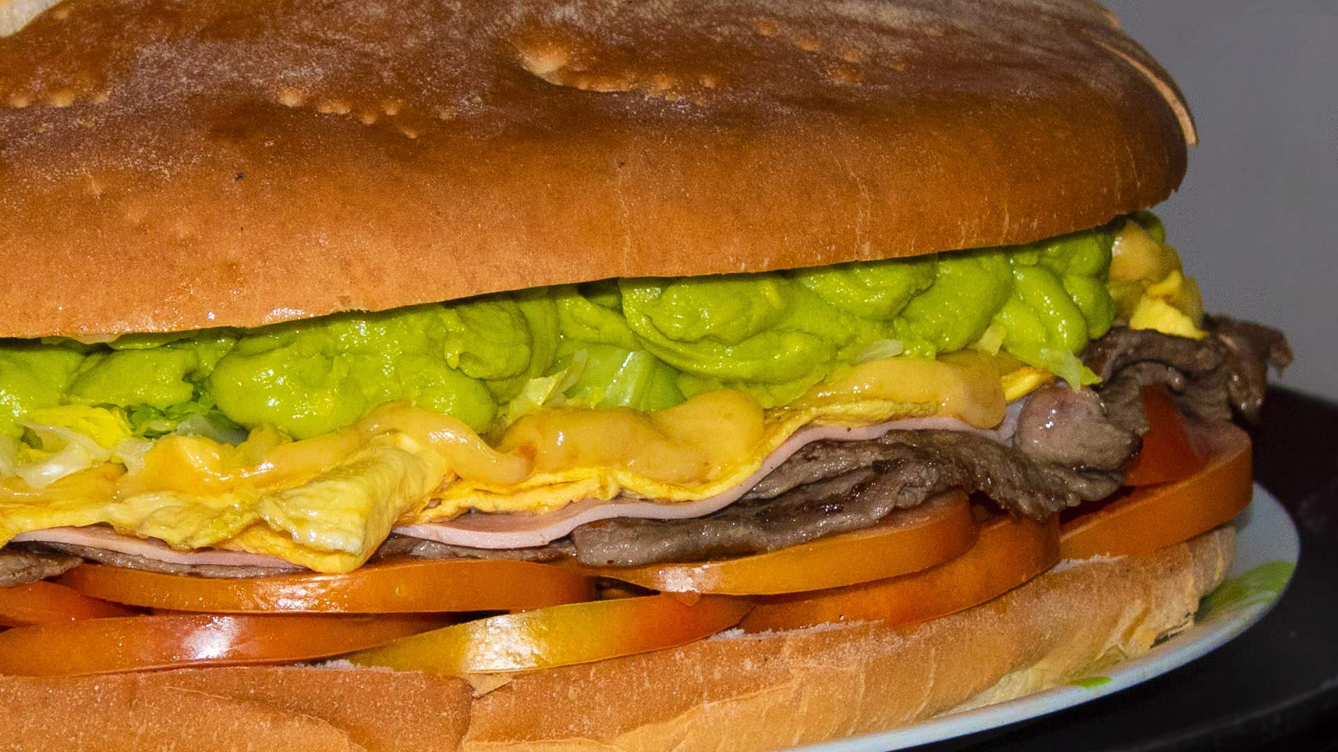 Sándwich África en primer plano