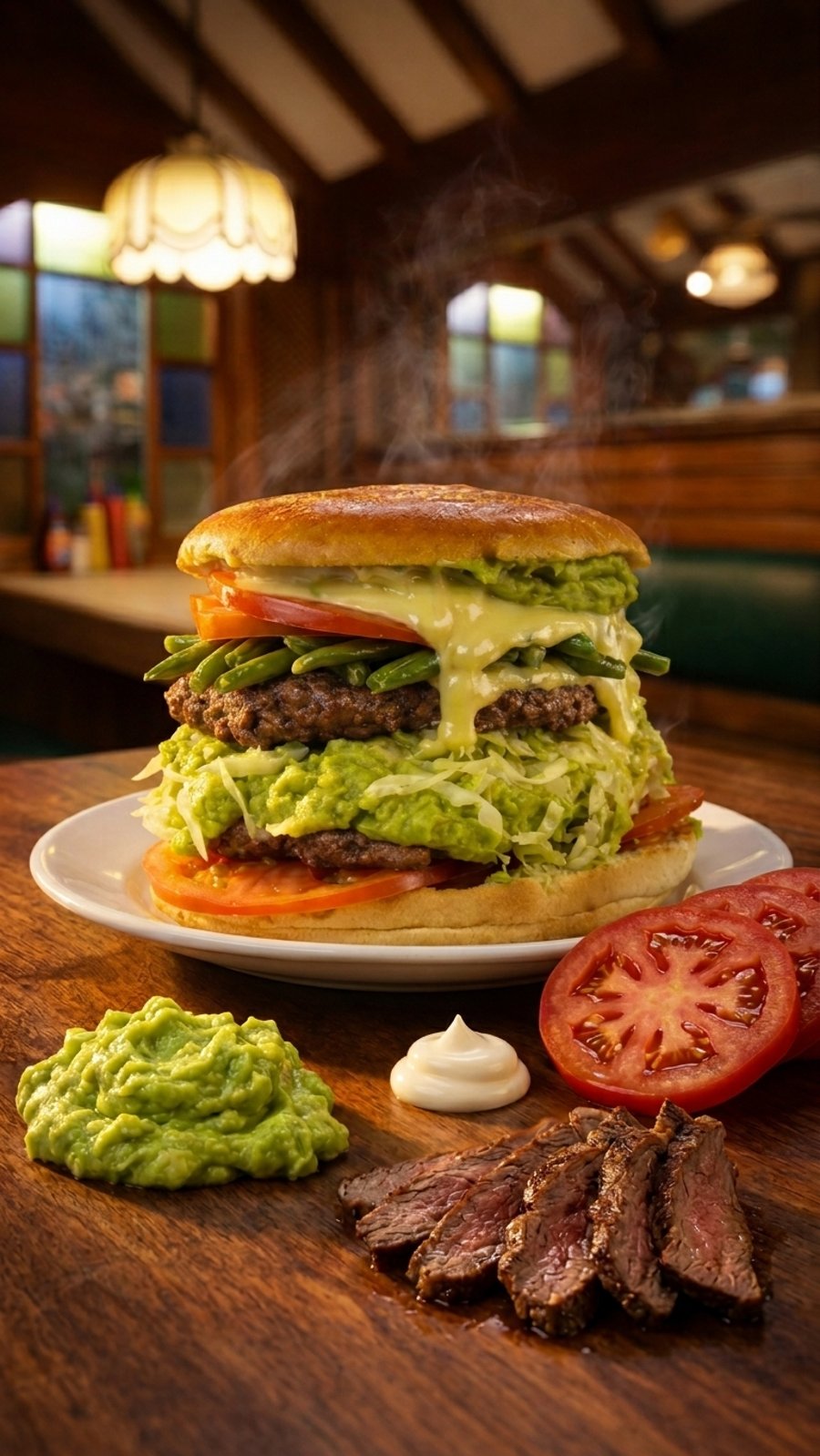 Sándwich gigante África con palta y tomate